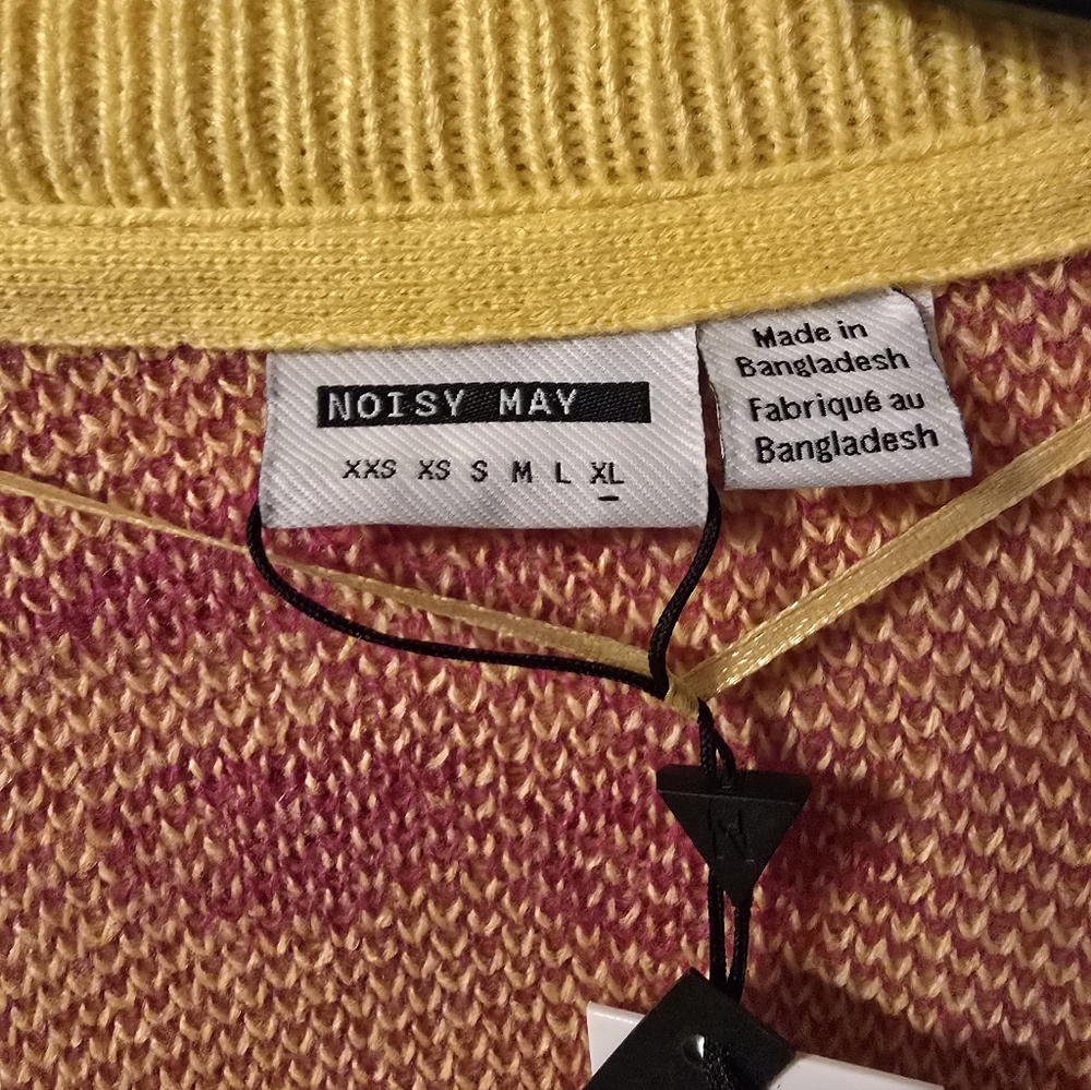 NWT $69 Noisy May Cosmic Cherry V-neck Cardigan Size XL - Picture 5 of 7